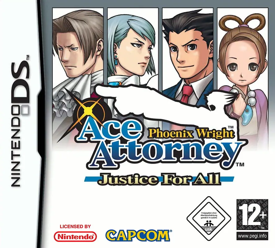 Europe box art for Phoenix Wright: Ace Attorney – Justice for All