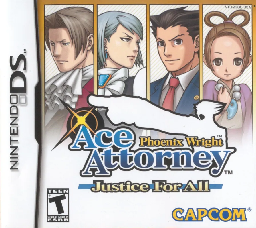 North America box art for Phoenix Wright: Ace Attorney – Justice for All