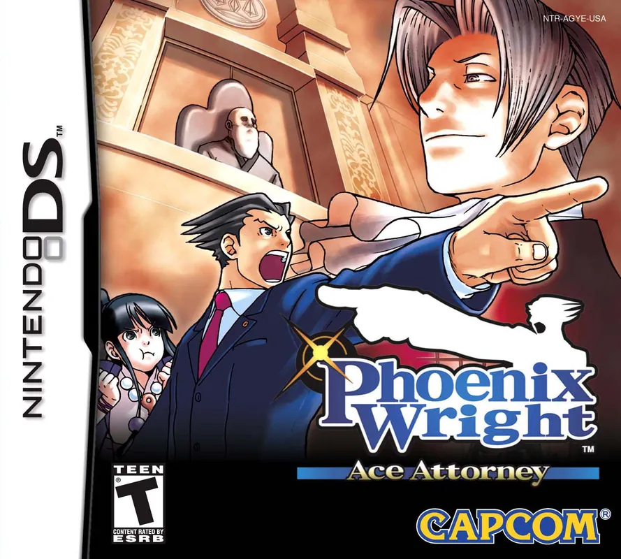 North America box art for Phoenix Wright: Ace Attorney