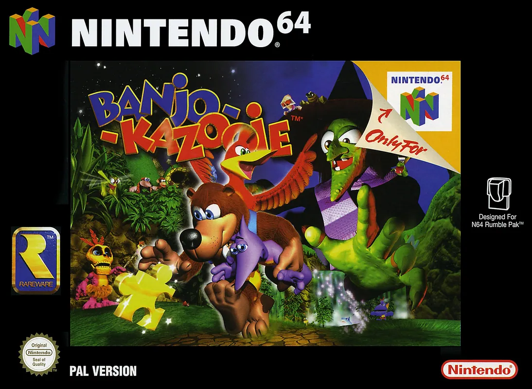 Europe box art for Banjo-Kazooie