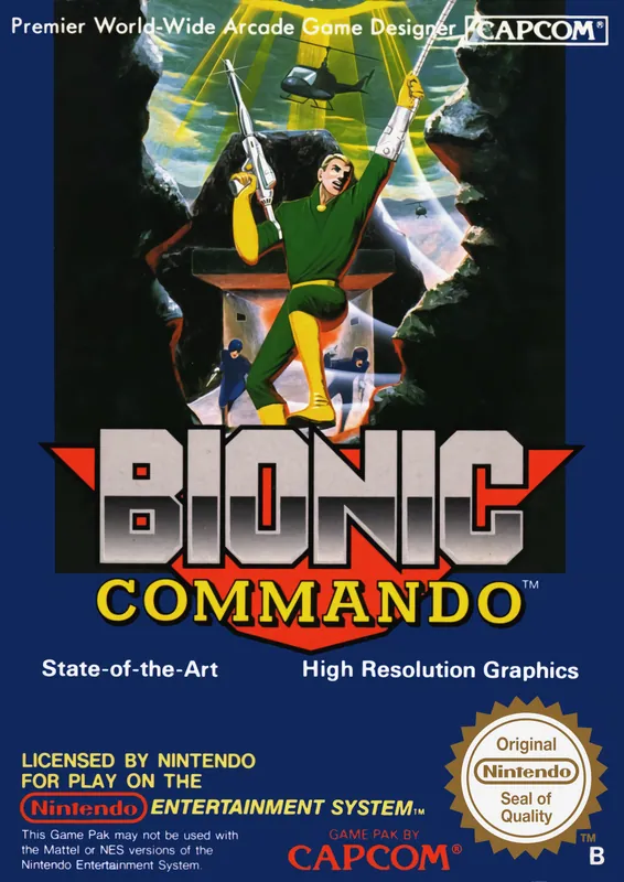Europe box art for Bionic Commando