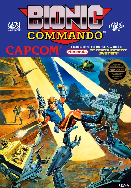 North America box art for Bionic Commando