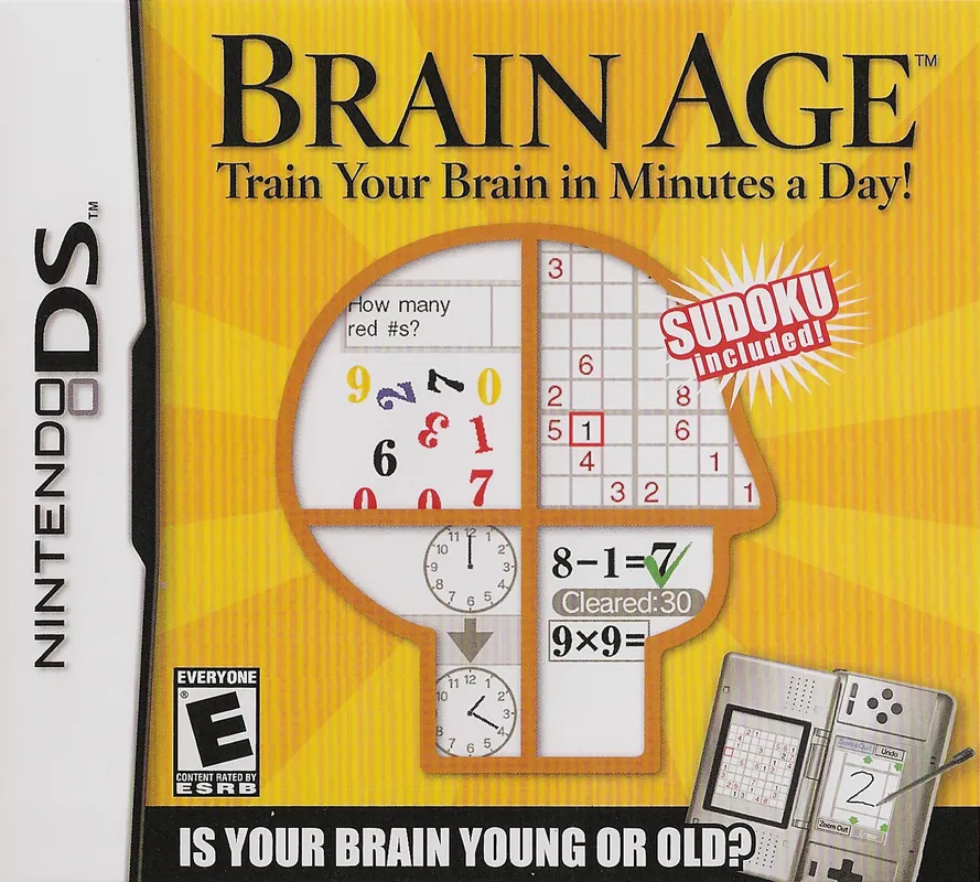 North America box art for Brain Age: Train Your Brain in Minutes a Day!