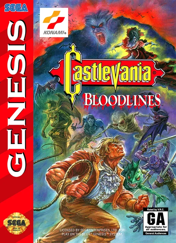 North America box art for Castlevania: Bloodlines