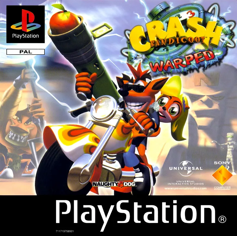 Europe box art for Crash Bandicoot 3: Warped