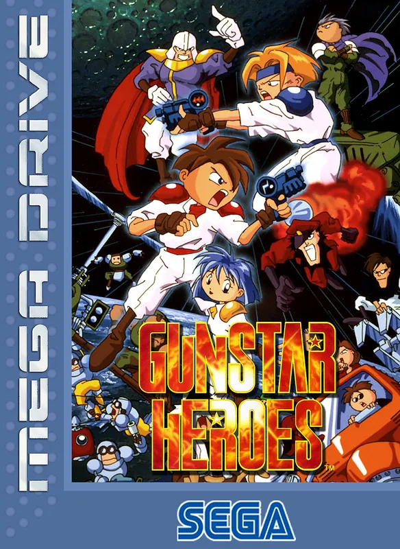 Europe box art for Gunstar Heroes
