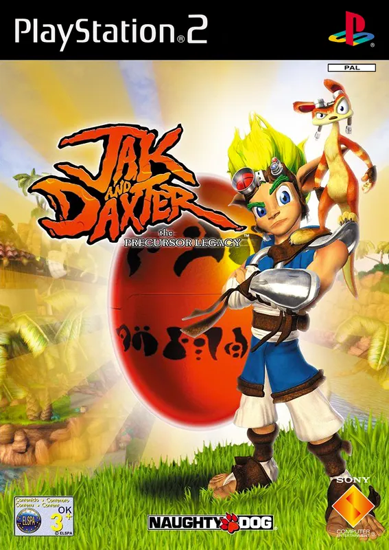 Europe box art for Jak and Daxter: The Precursor Legacy