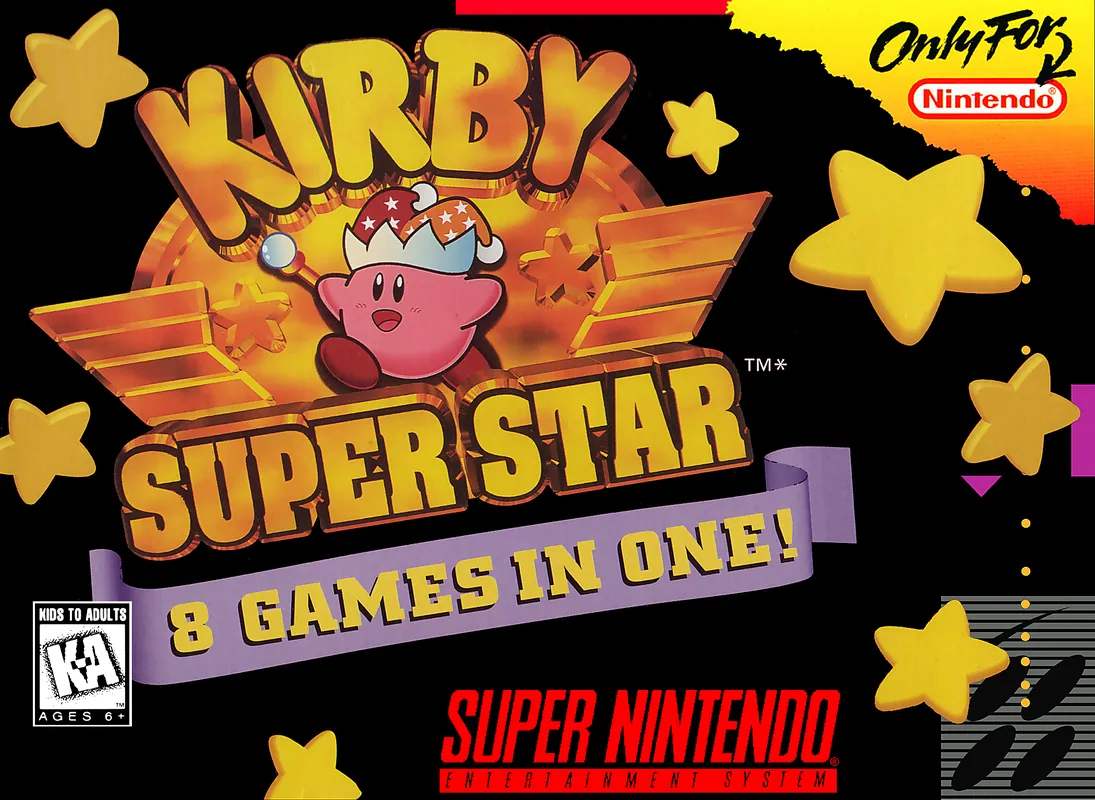 North America box art for Kirby Super Star
