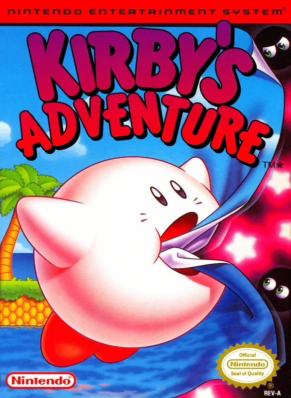 North America box art for Kirby's Adventure