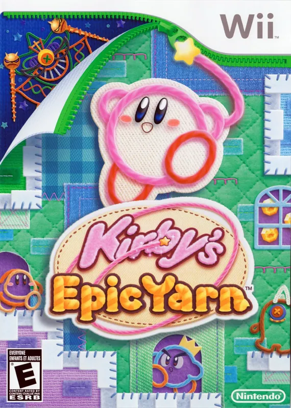North America box art for Kirby's Epic Yarn