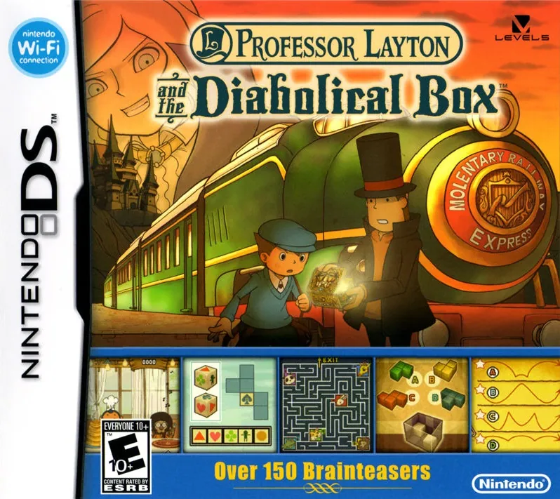 North America box art for Professor Layton and the Diabolical Box