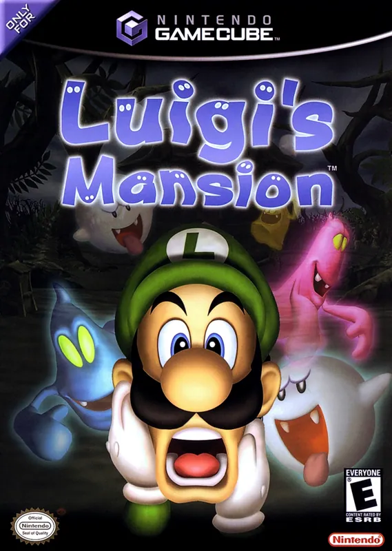 North America box art for Luigi's Mansion