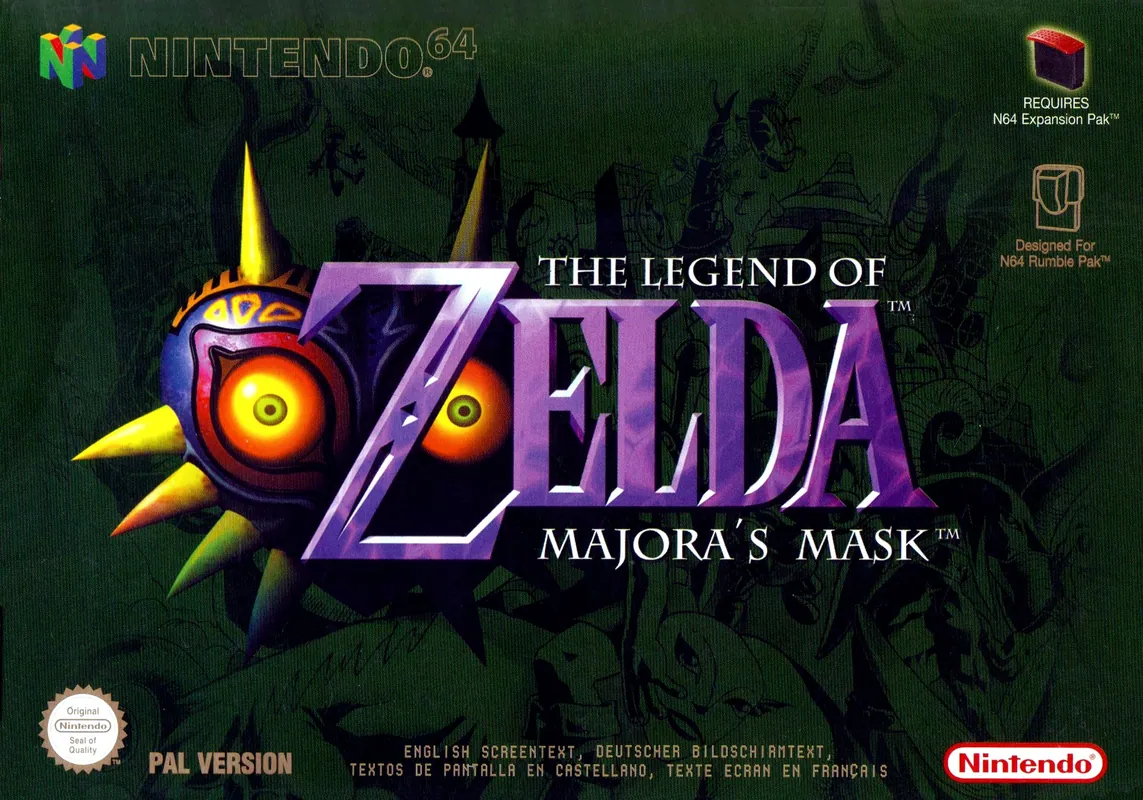 Europe box art for The Legend of Zelda: Majora's Mask