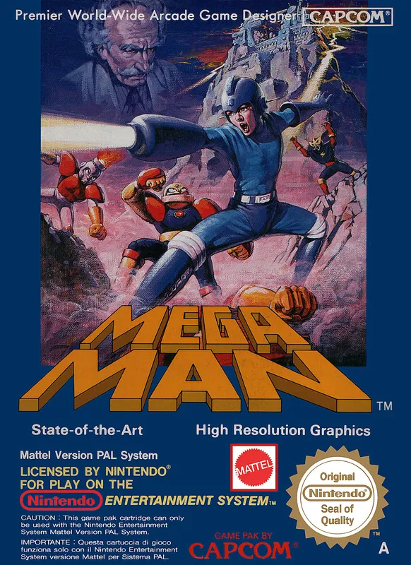 Europe box art for Mega Man