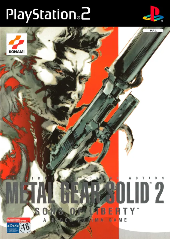 Europe box art for Metal Gear Solid 2: Sons of Liberty