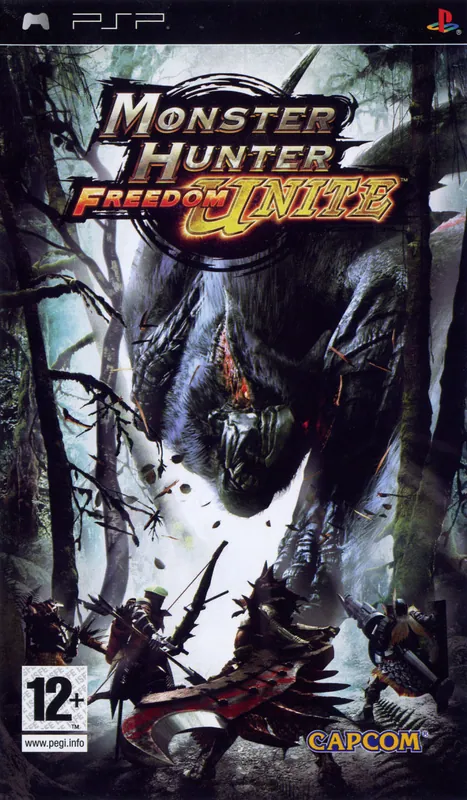 Europe box art for Monster Hunter Freedom Unite