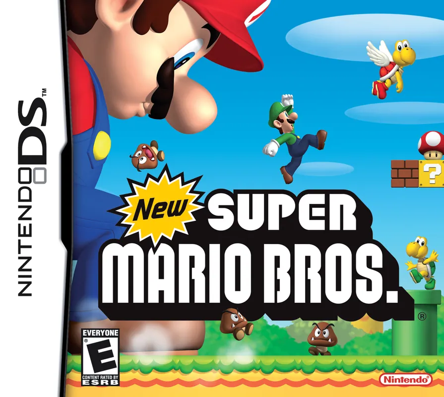 North America box art for New Super Mario Bros.