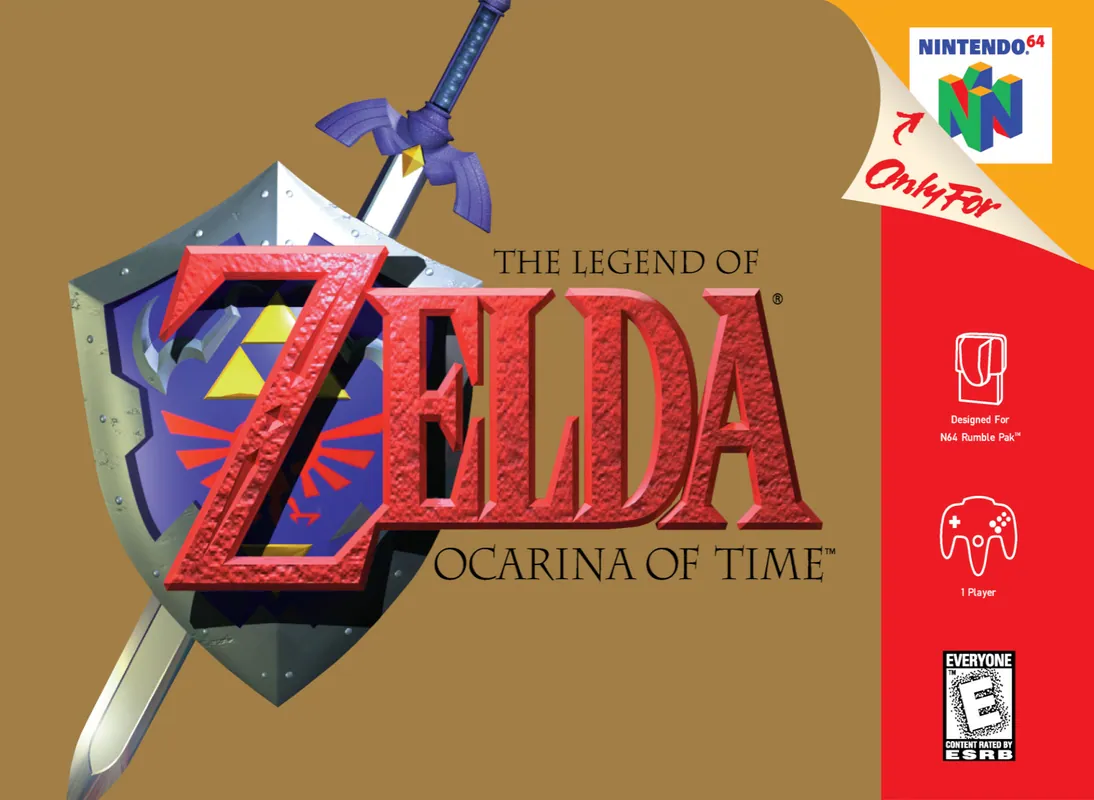 North America box art for The Legend of Zelda: Ocarina of Time