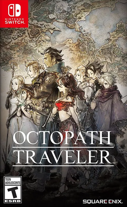 North America box art for Octopath Traveler