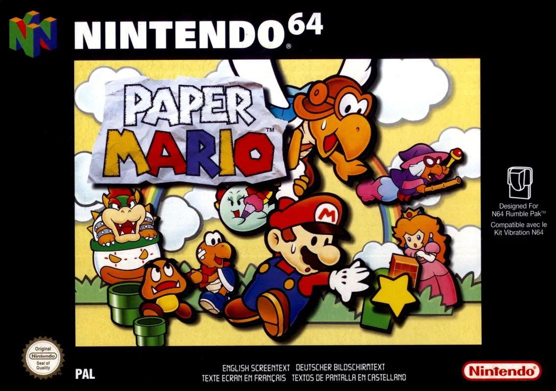 Europe box art for Paper Mario