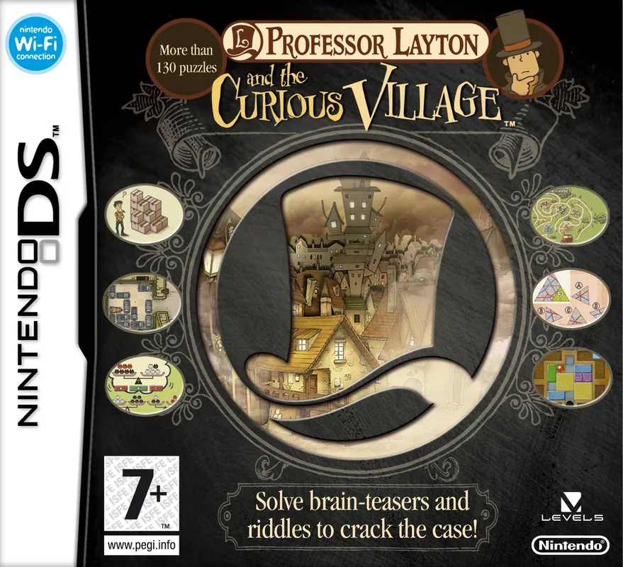 Europe box art for Professor Layton and the Curious Village