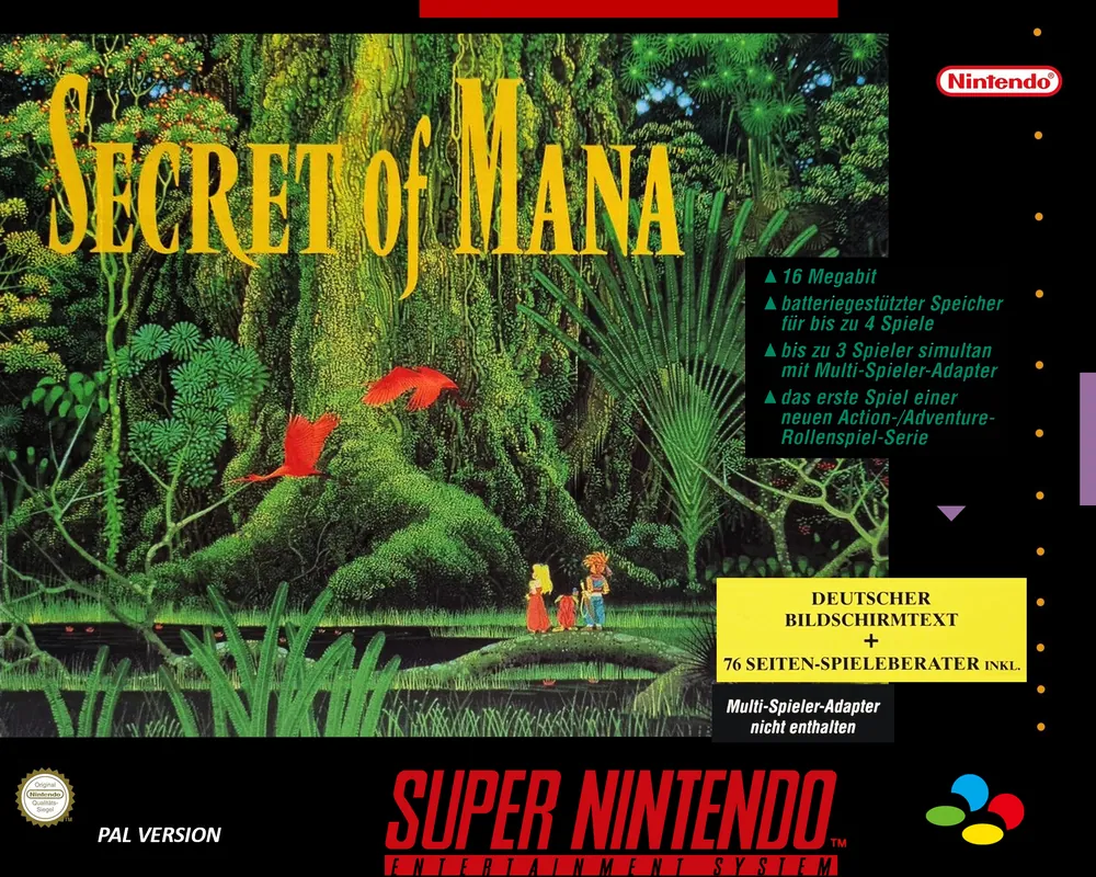 Europe box art for Secret of Mana
