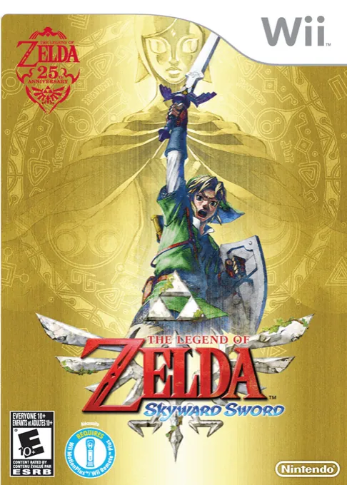 North America box art for The Legend of Zelda: Skyward Sword