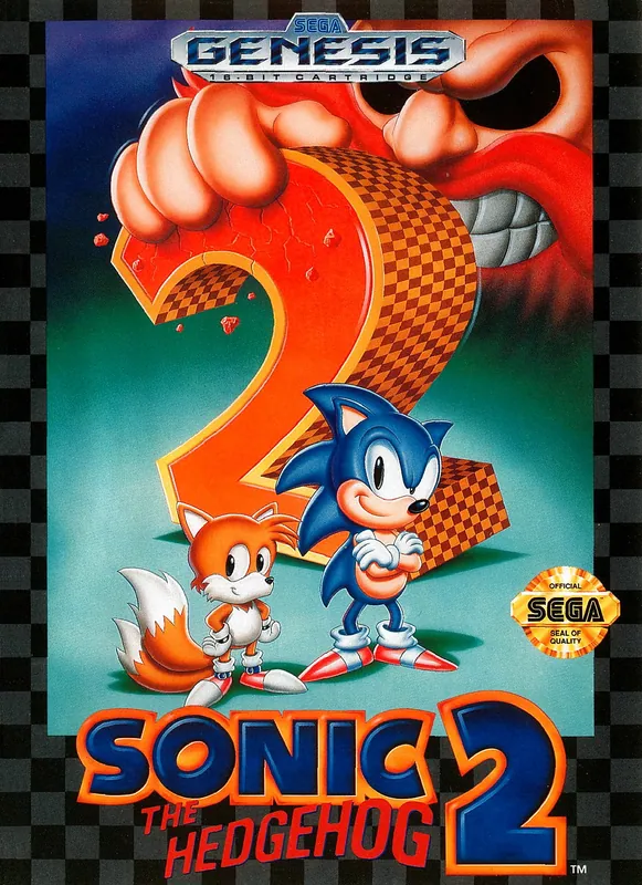 North America box art for Sonic the Hedgehog 2