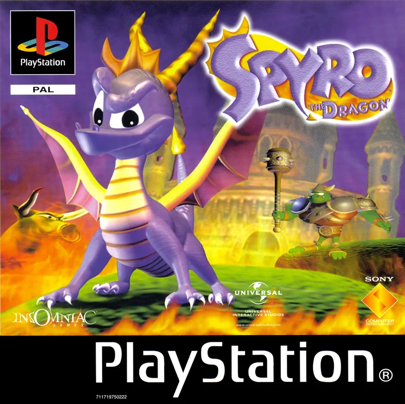 Europe box art for Spyro the Dragon