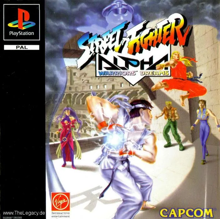 Europe box art for Street Fighter Alpha: Warriors' Dreams