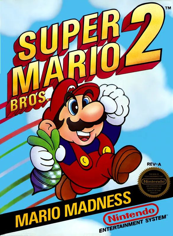 North America box art for Super Mario Bros. 2
