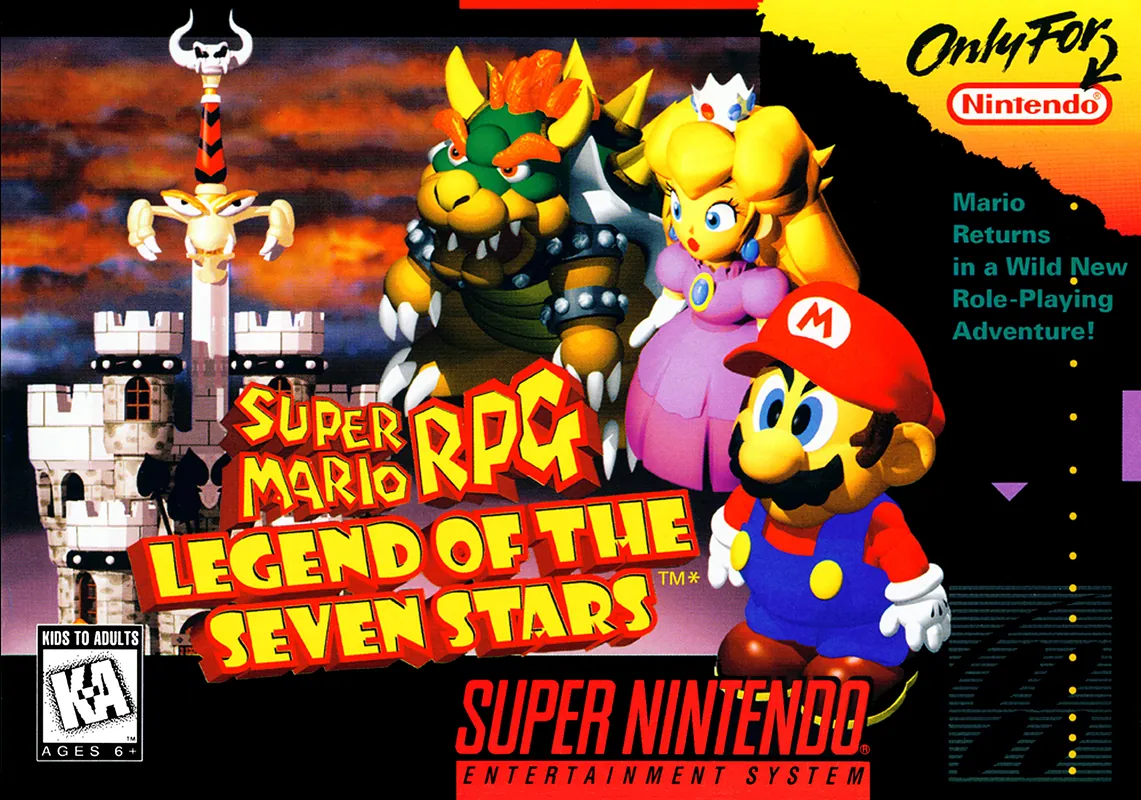 North America box art for Super Mario RPG: Legend of the Seven Stars