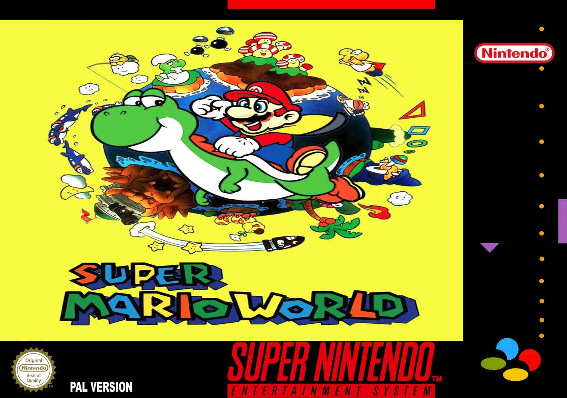 Europe box art for Super Mario World
