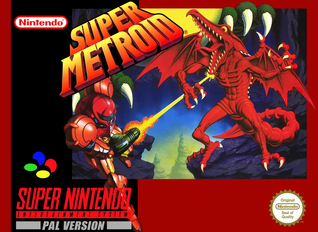 Europe box art for Super Metroid
