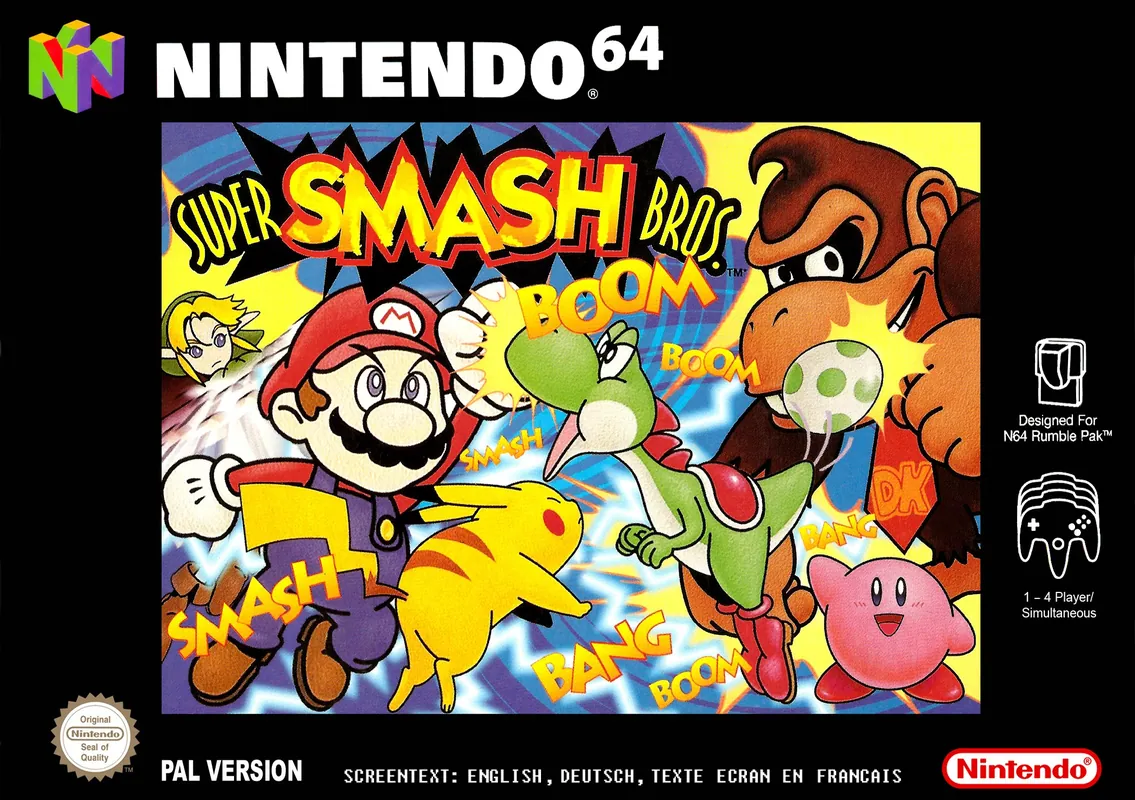 Europe box art for Super Smash Bros.