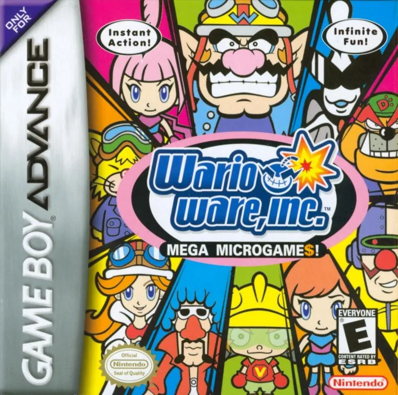 North America box art for WarioWare, Inc.: Mega Microgame$!