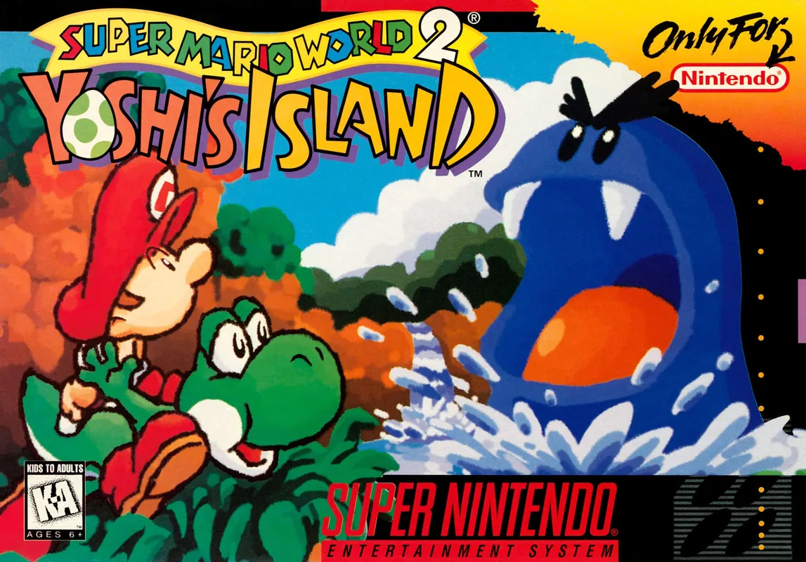 North America box art for Super Mario World 2: Yoshi's Island
